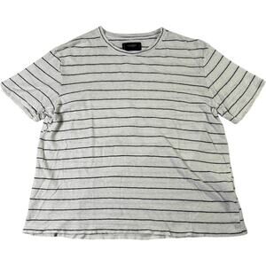 Lucky Brand Striped Linen Cotton T Shirt Short Sleeve Casual Women's Large